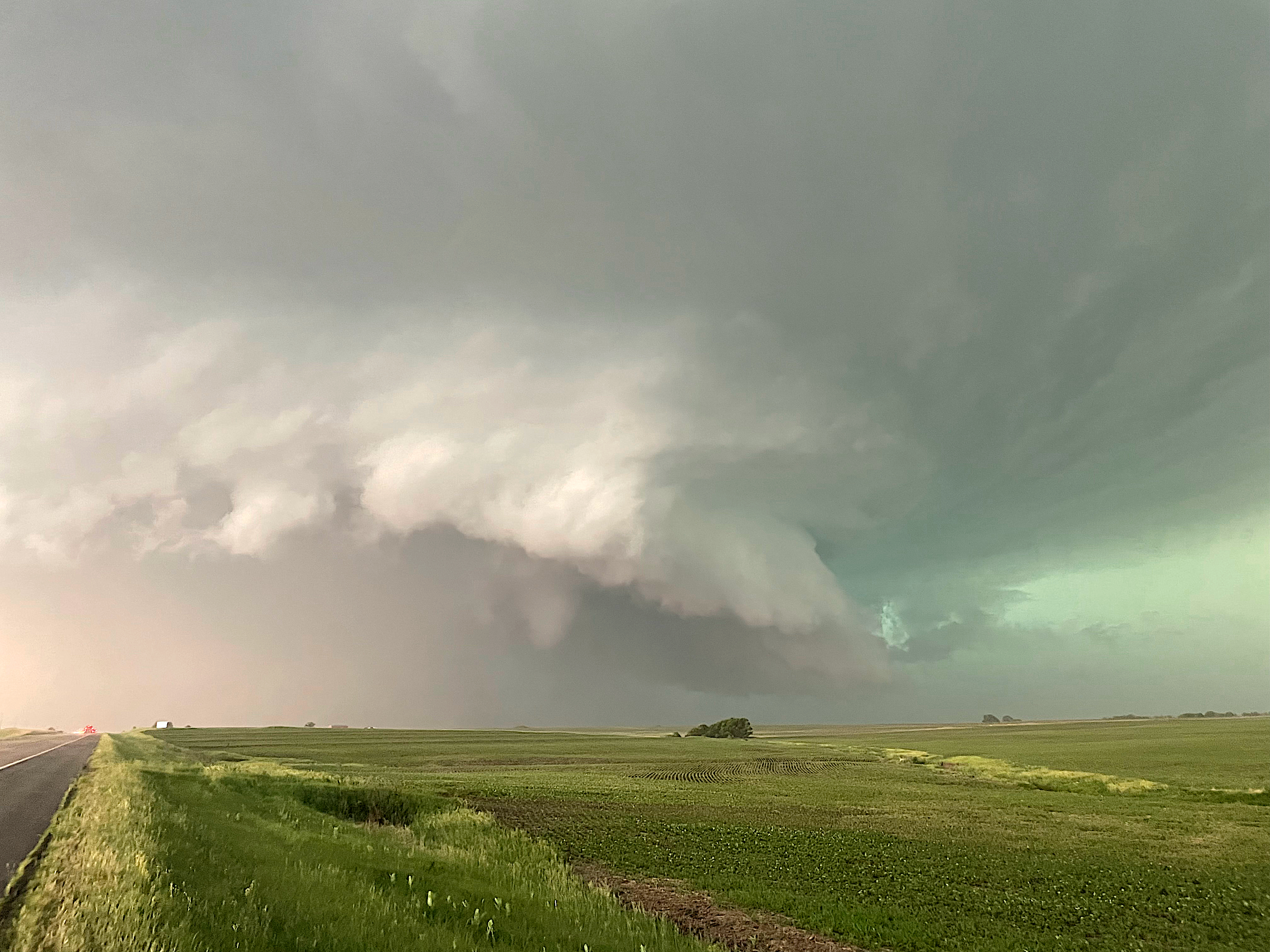 Brief tornado on the east side of Marysville, shortly after 6pm.