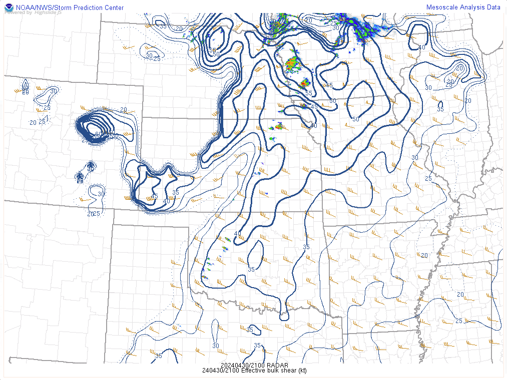 Effective Shear at 4PM