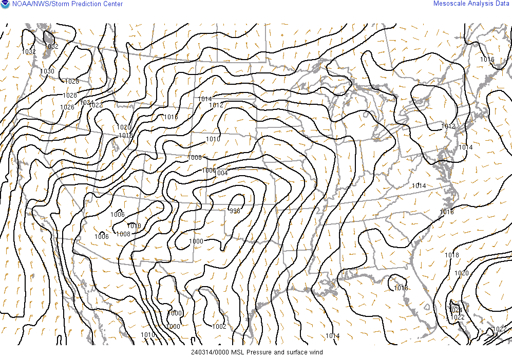 Mean Sea Level Pressure map