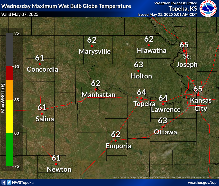 Maximum Wet Bulb Globe Temperature Day 3