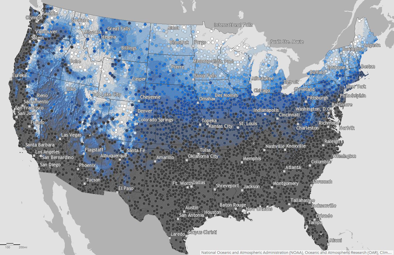 Probability of Seeing a White Christmas