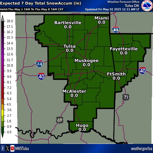 7 Day Total Forecast Snow