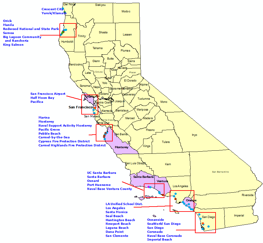 California TsunamiReady Communities. Click for state map and list
