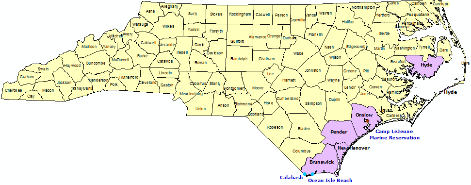 North Carolina TsunamiReady Communities. Click for state map and list