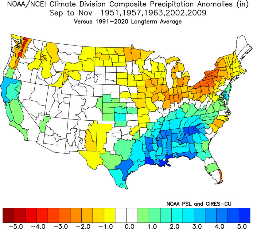 El Nino Fall (SON) moderate episodes