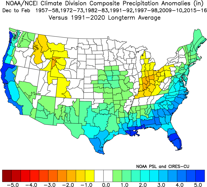 El Nino winter (DJF) Strong episodes