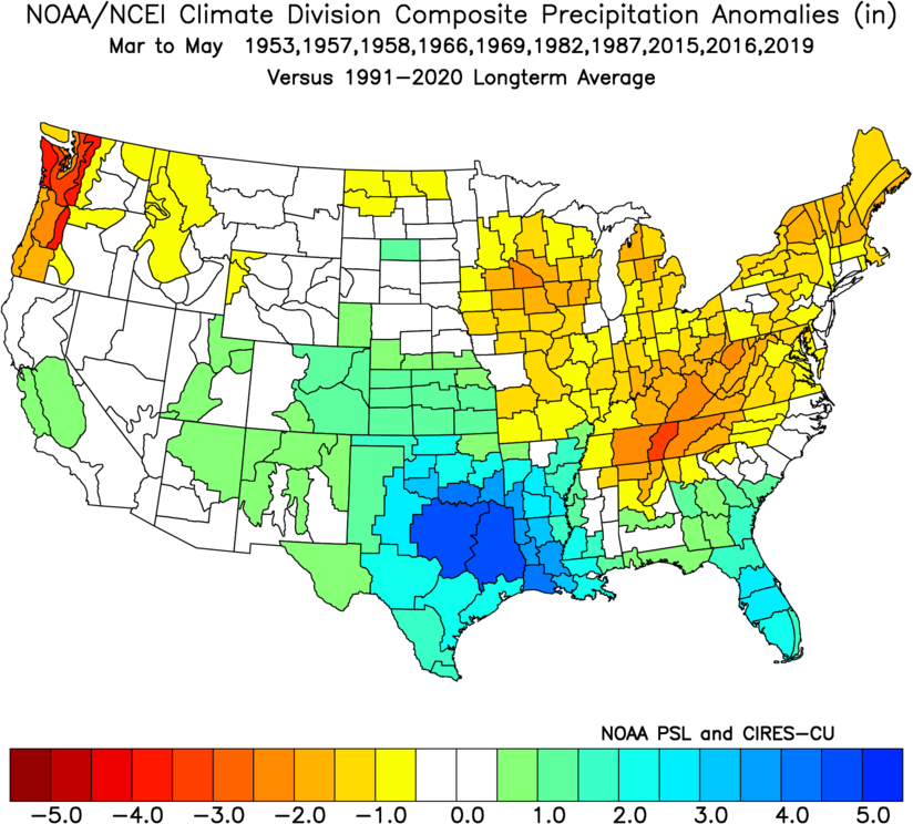 El Nino spring (MAM) weak episodes