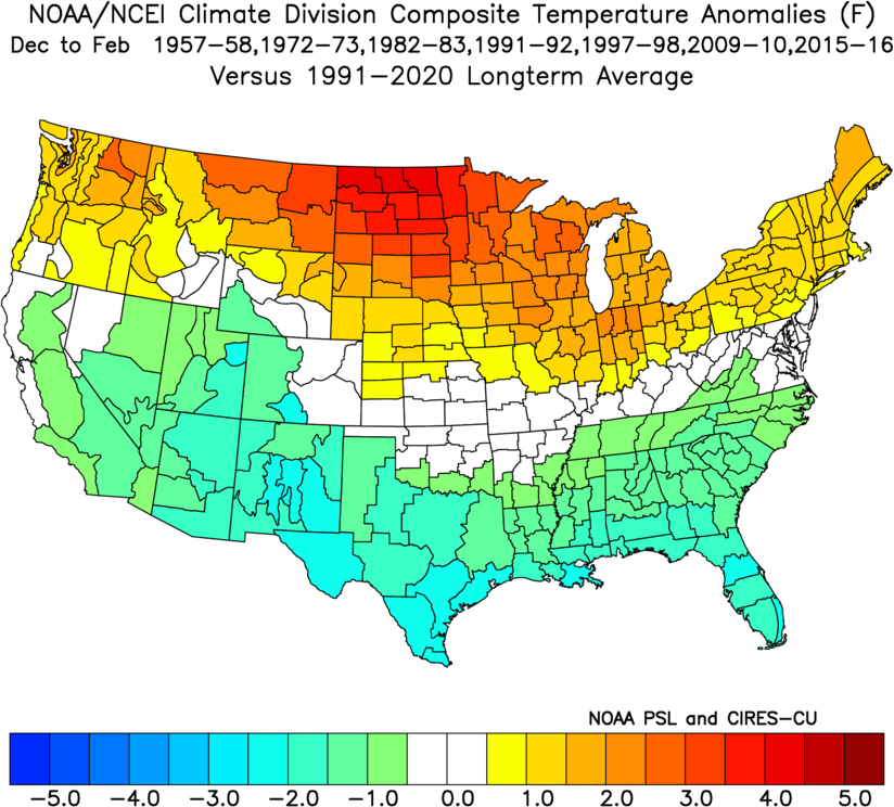 El Nino winter (DJF) Strong episodes