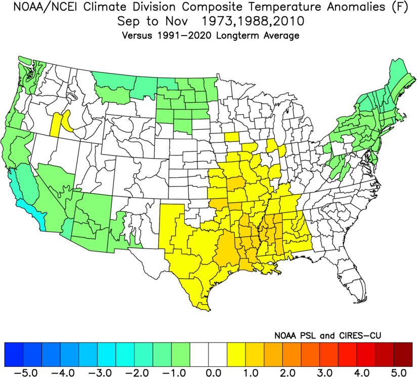 La Nina Fall (SON) Strong episodes