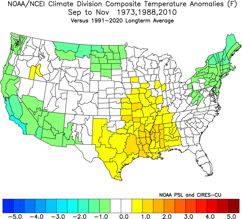 La Nina Fall (SON) Strong episodes