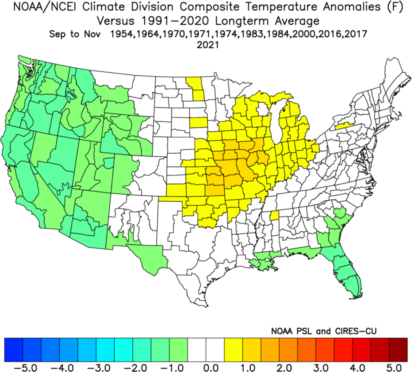 La Nina Fall (SON) weak episodes