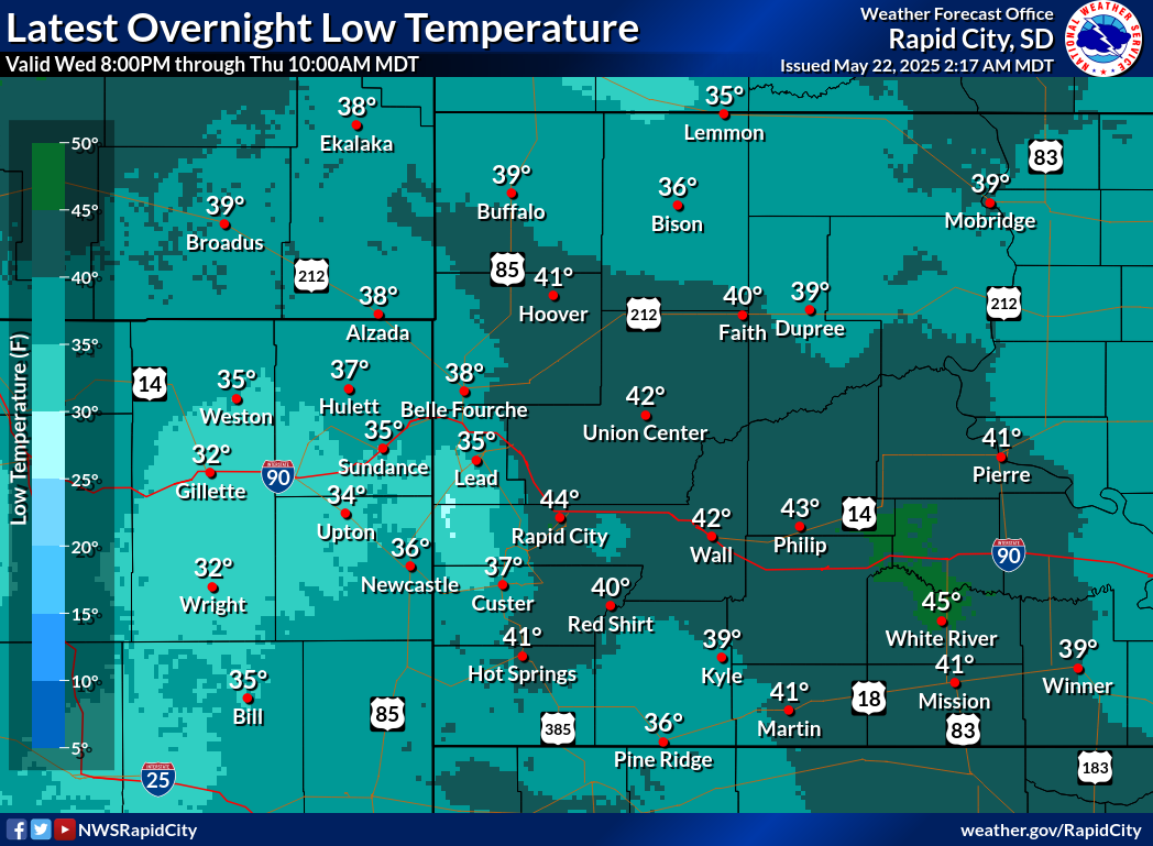 Observed Overnight Minimum Temperature