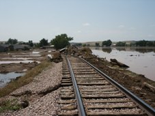 Damage from the Hermosa Flash Flood. August 2007.