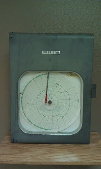 The recording thermometer from Spearfish on January 22, 1943