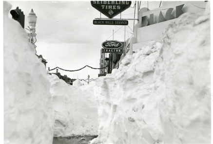 Downtown Rapid City after the blizzard. Photo by the Rapid City Journal.