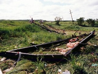 NWS storm damage survey photo