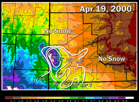 04-19-2000 Snowfall Map