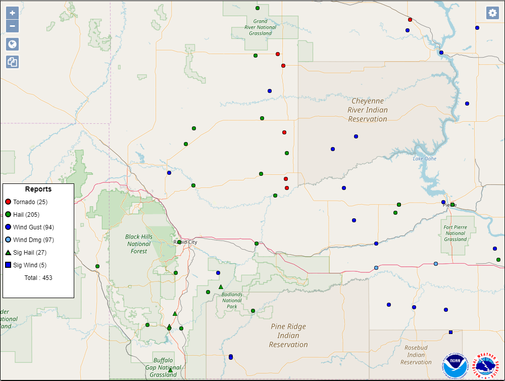 SPC Storm Reports for May 24, 2010