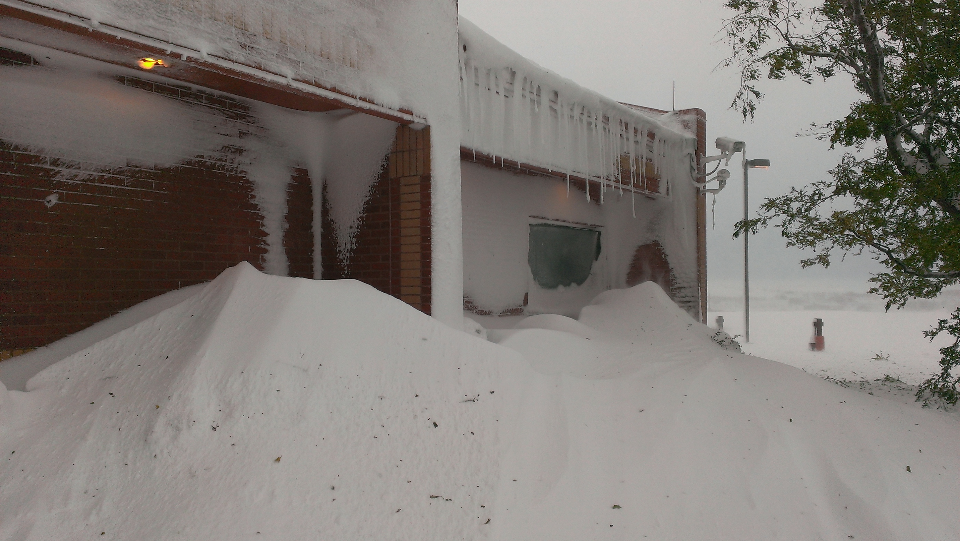 The Rapid City National Weather Service office after the blizzard.