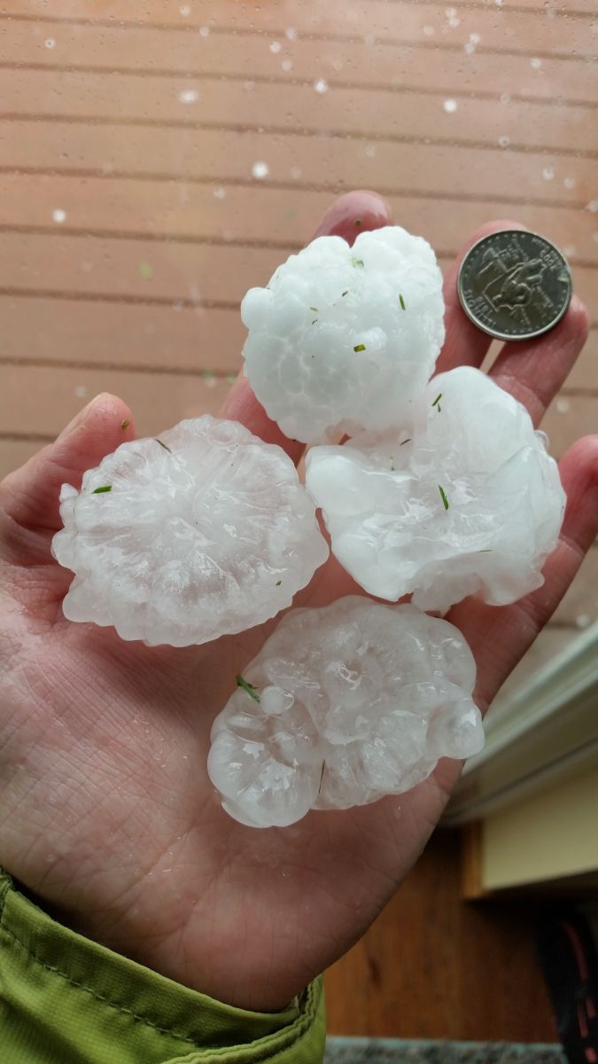 Hail near Piedmont, SD, around 7 pm MDT June 1, 2015
