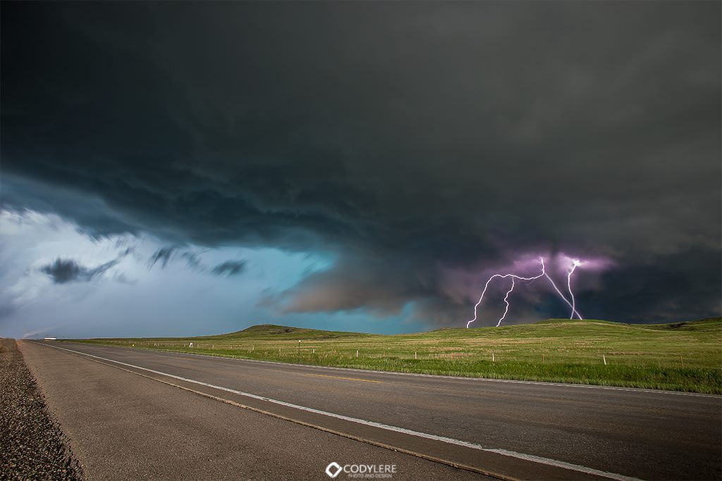 Supercell near Belle Fourche, SD, as it neared Highway 212