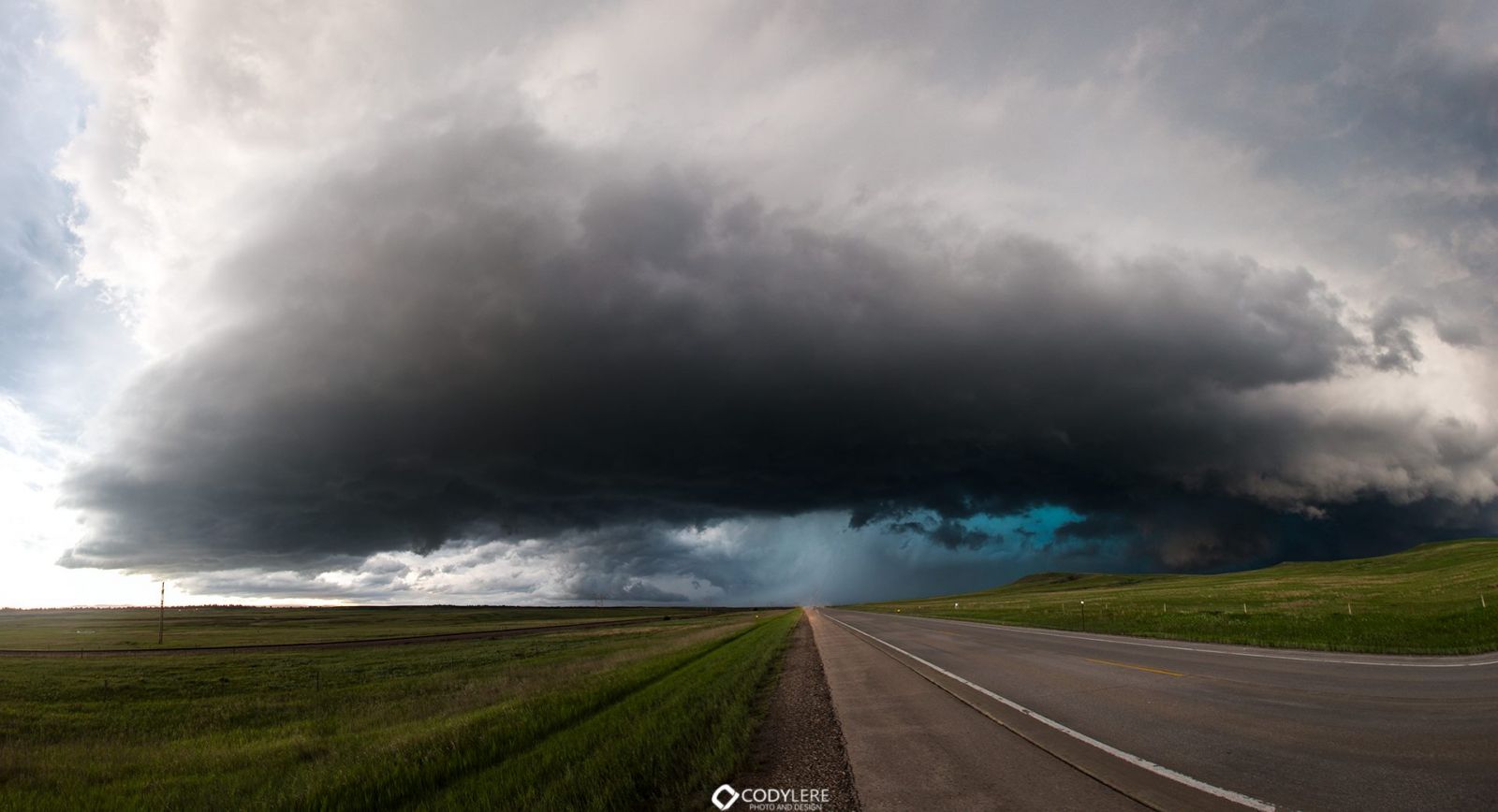 Supercell near Belle Fourche, SD, as it crossed Highway 212