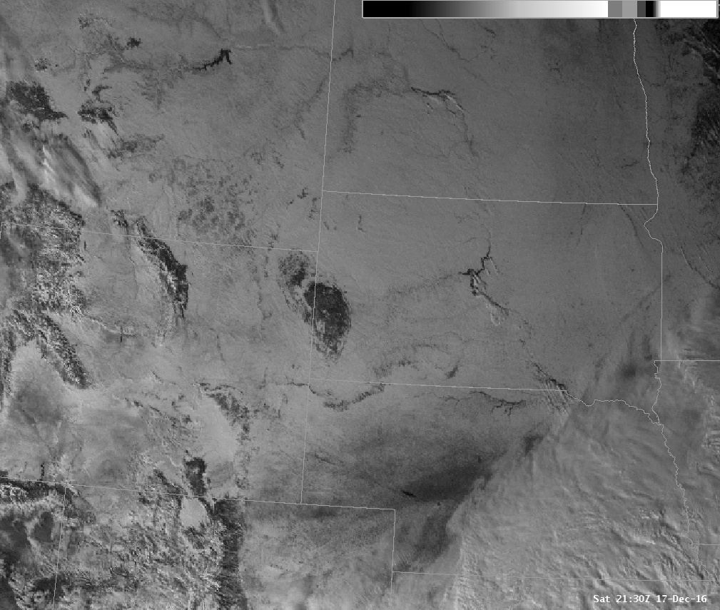 1km Visible Satellite Image at 230 PM MST December 17, 2016 Showing Widespread Snow Cover