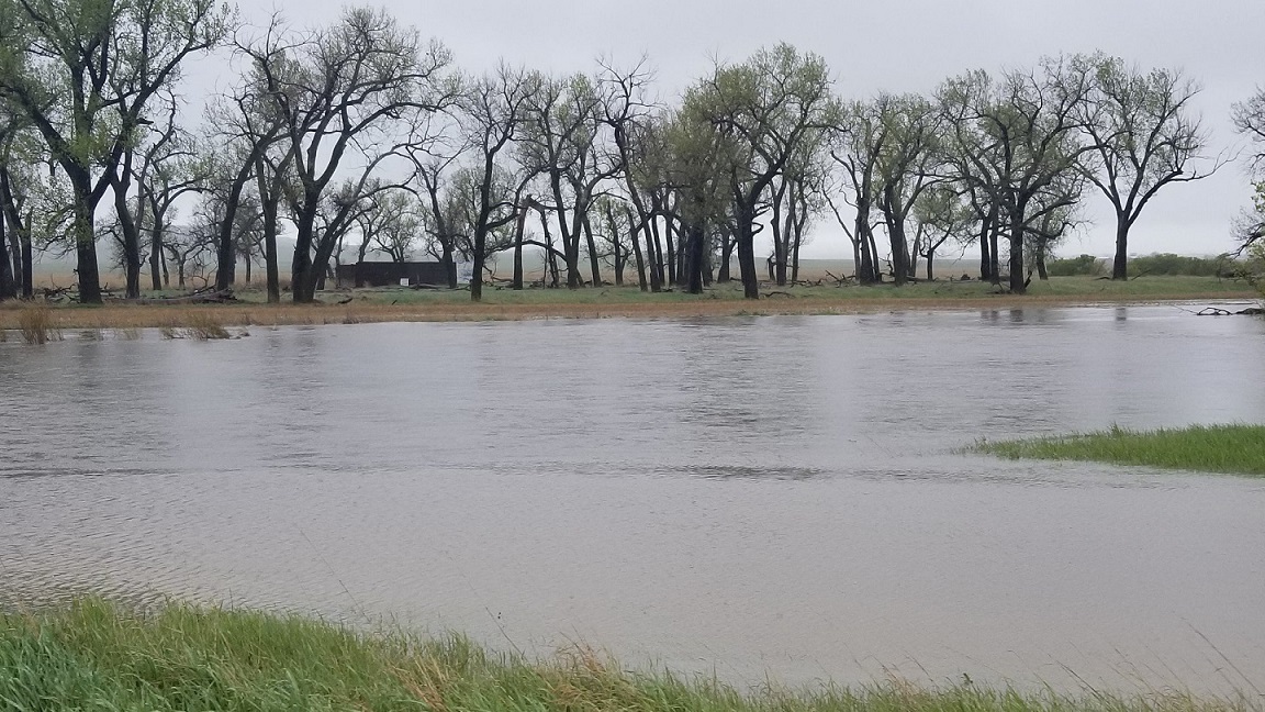 Flooding near Ellsworth AFB