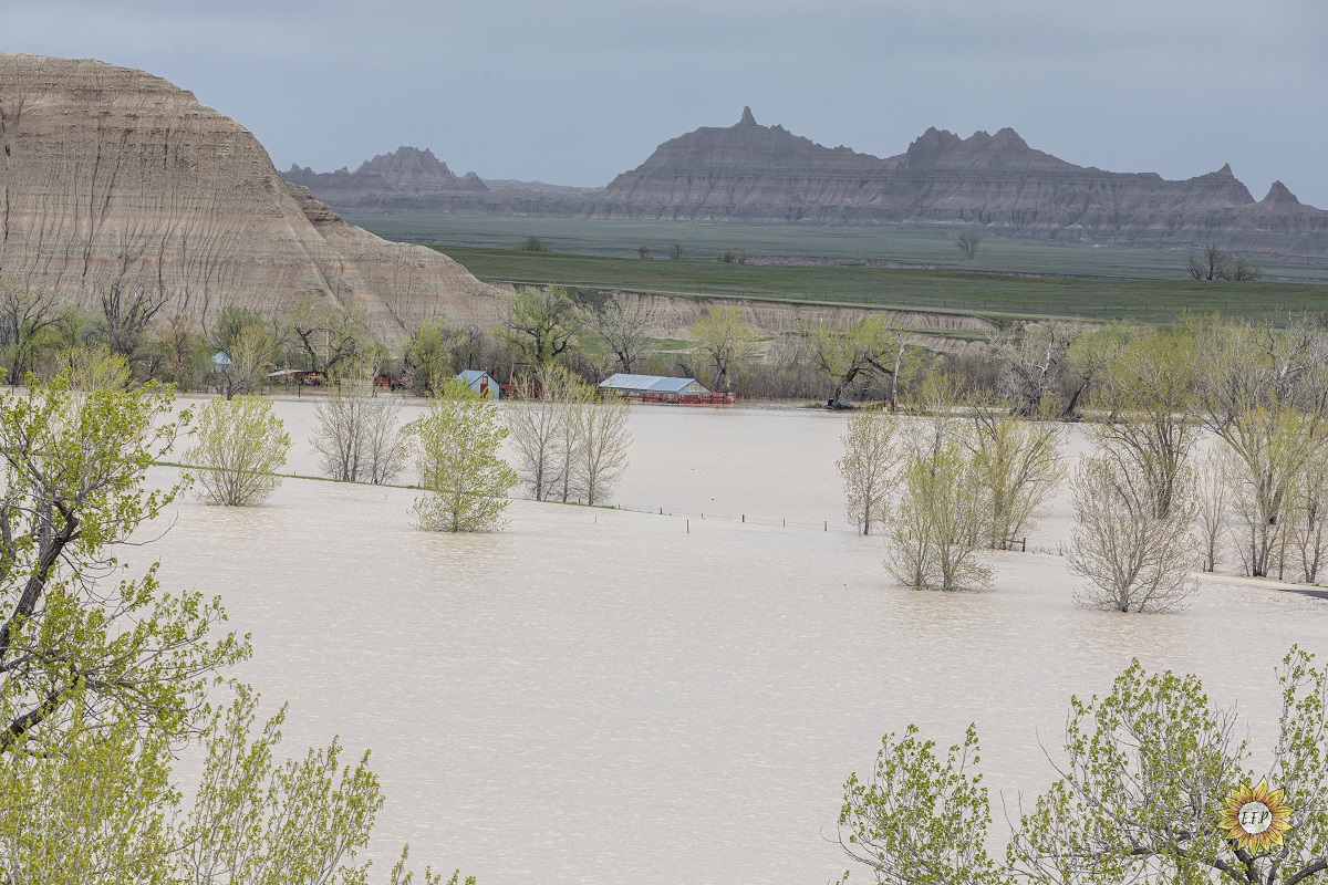 Flooding east of Ellsworth AFB