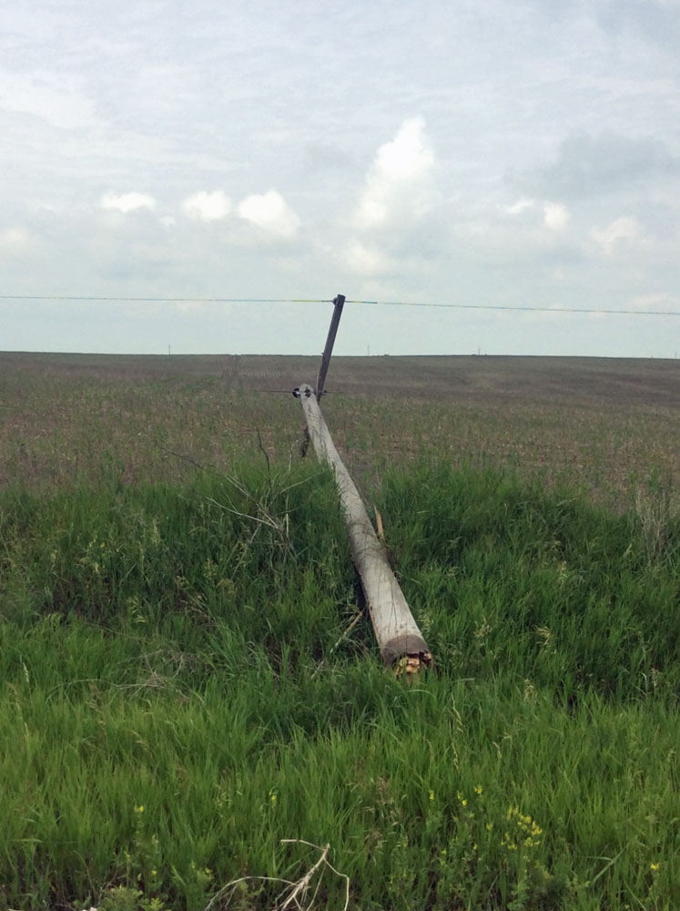 Power Pole Snapped