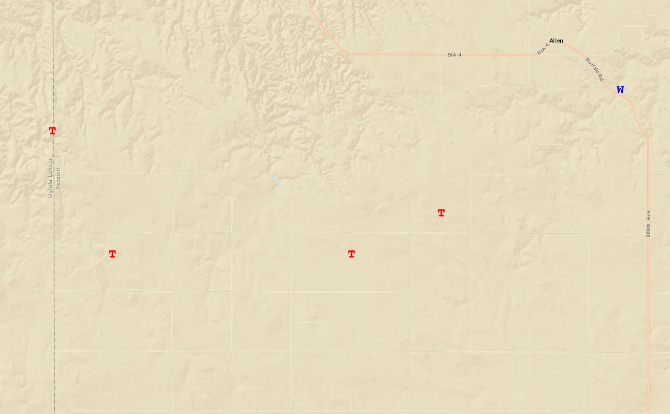 Preliminary tornadoes near Allen