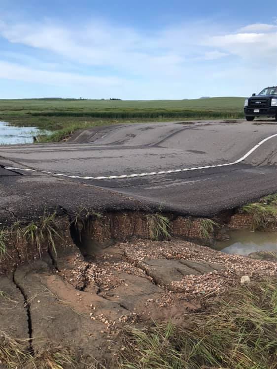 South of Hoover on Frog Creek, where road is out