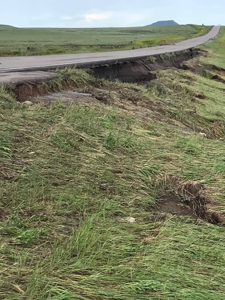 South of Hoover on Frog Creek, where road is out