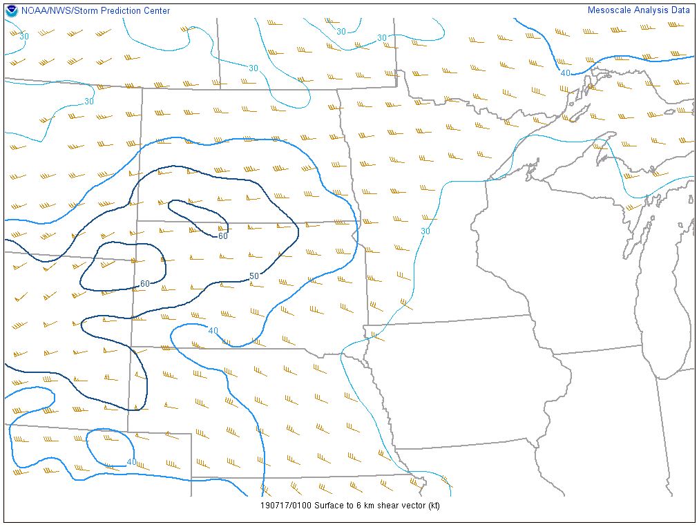 SPC 0-6km shear valid 7 pm 16 July 2019