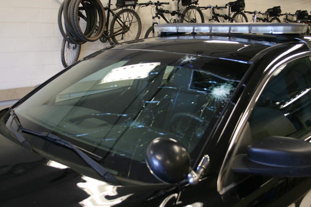 Damage to Gillette PD vehicle