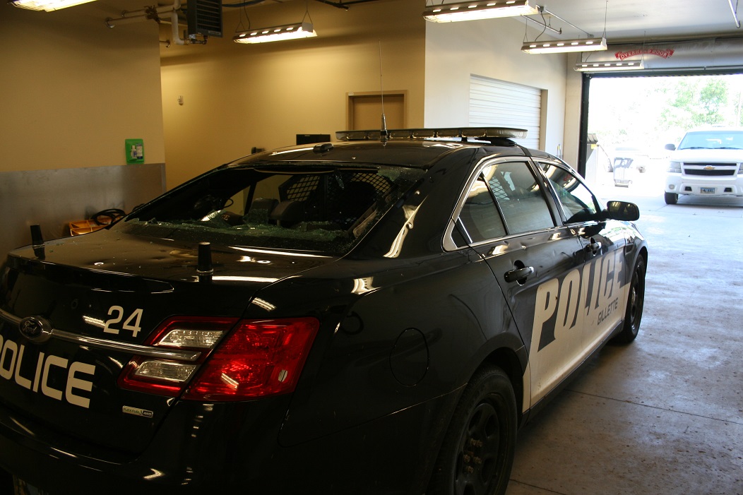 Damage to Gillette PD vehicle