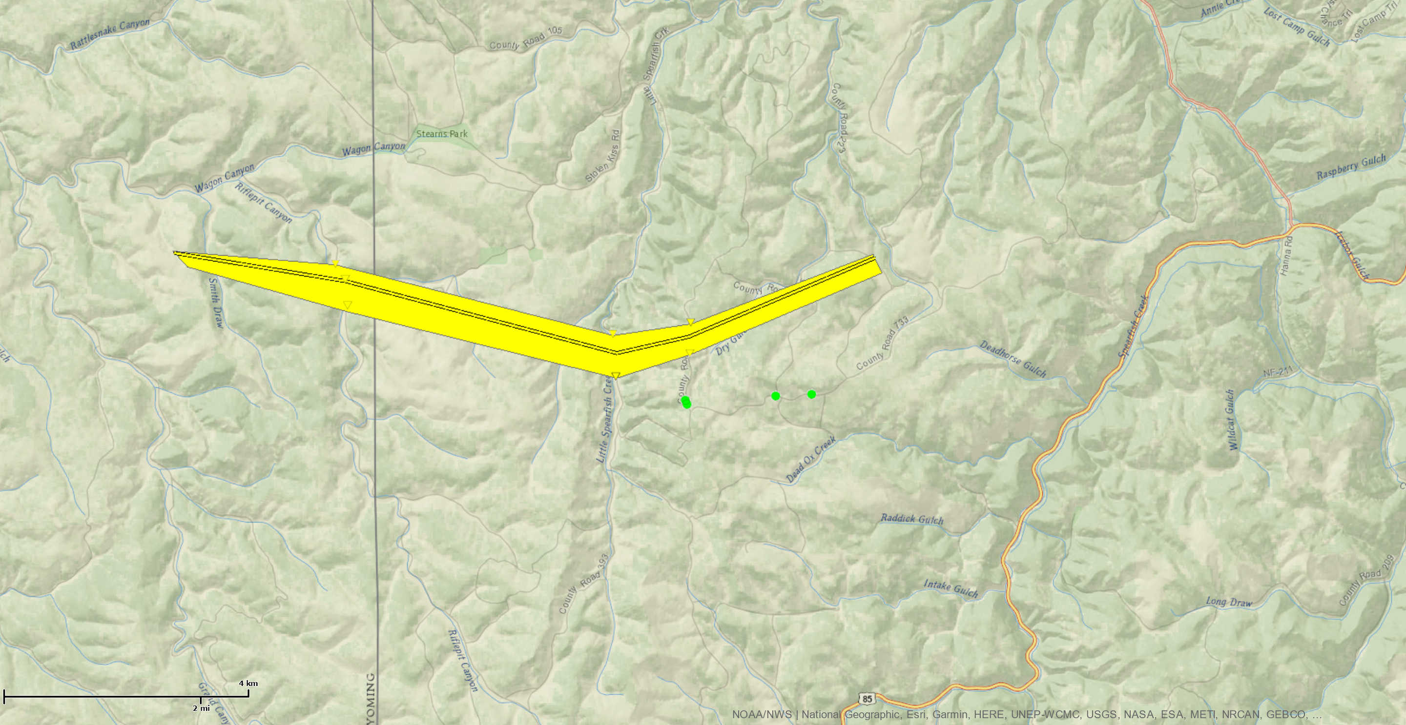 State Line Tornado Track Map