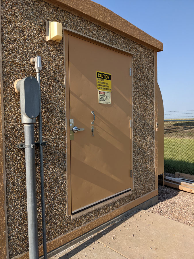 July 9, 2021 Wind-Driven Hail Damage to Steel Door at KUDX WSR-88D Radar