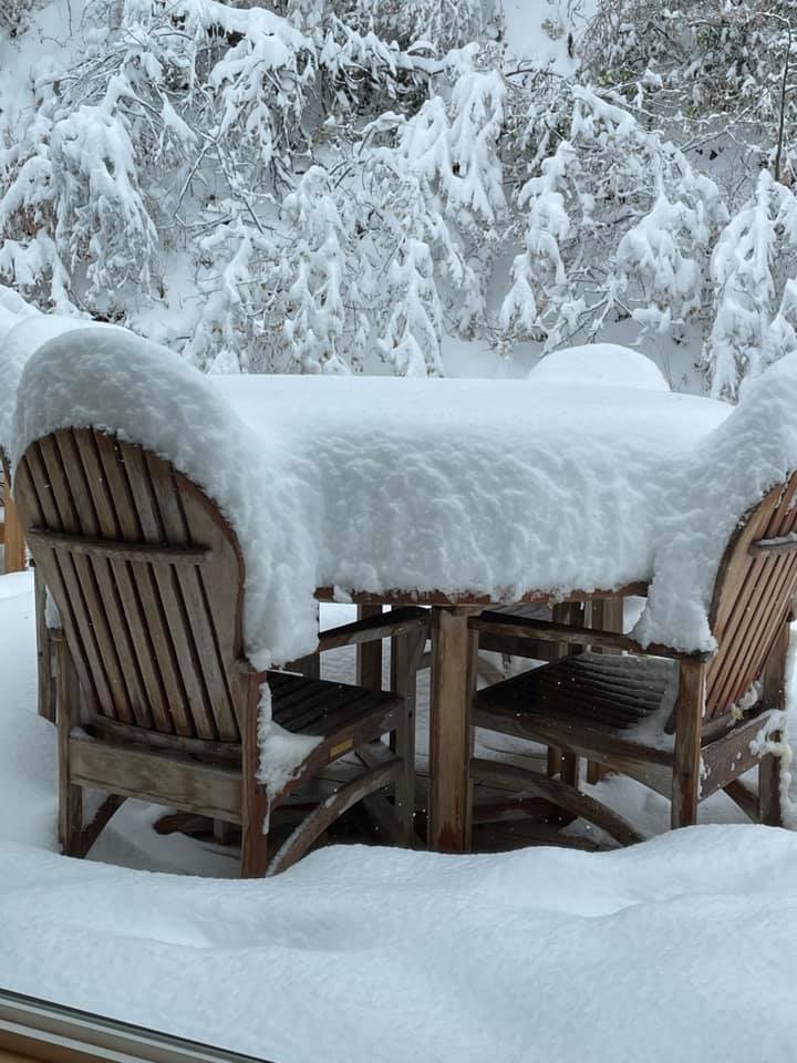 heavy snow near Beulahe