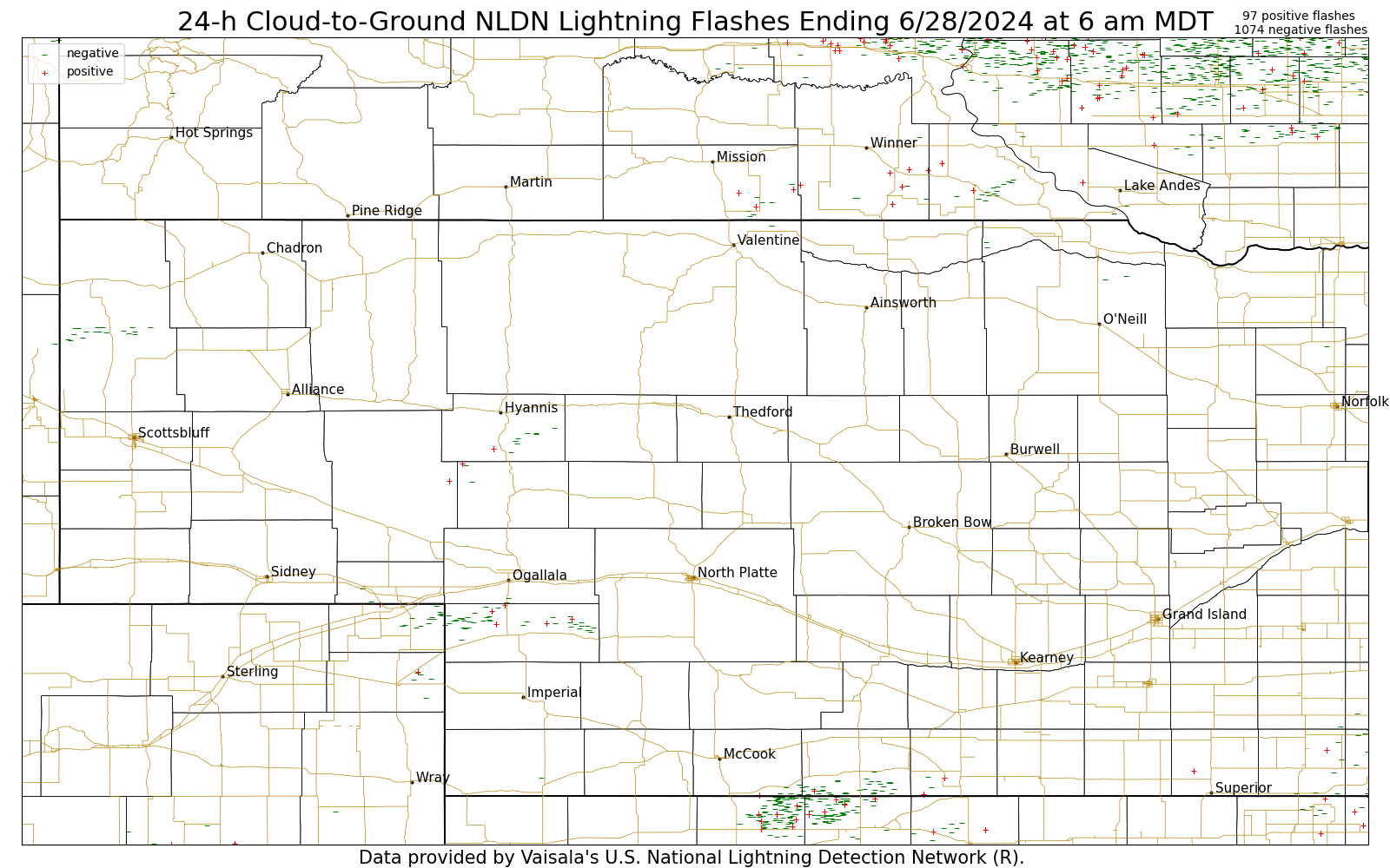 24-Hour Cumulative Lightning Strike Weekly Archive