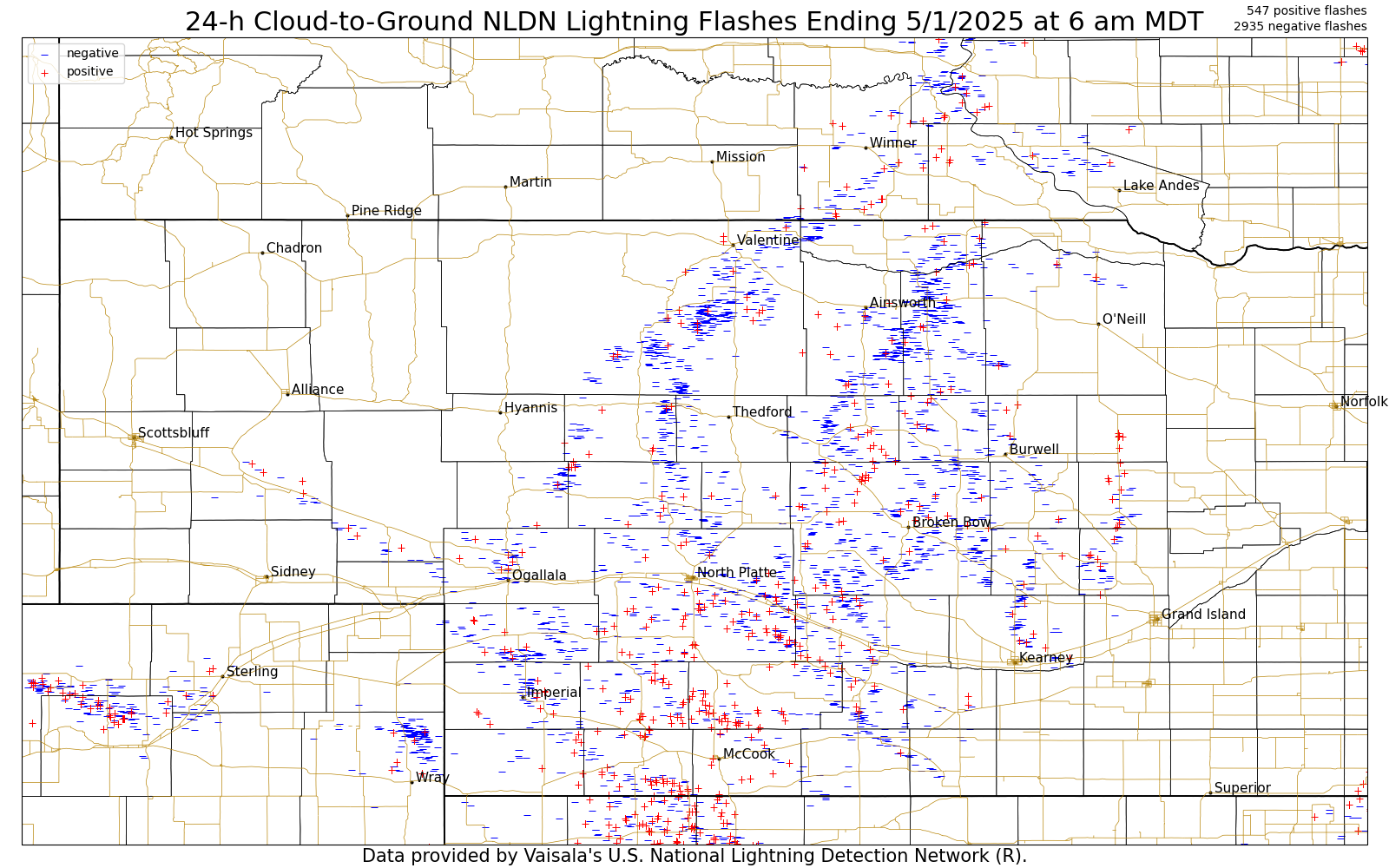 24-Hour Cumulative Lightning Strike Weekly Archive