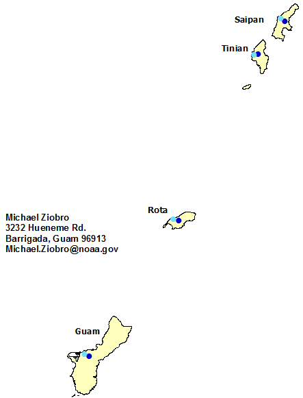 Guam StormReady contact map