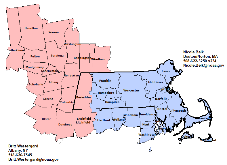 Massachusetts hydrologic Contact map