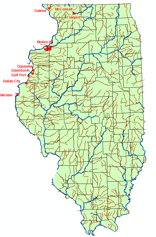 Iowa High Water Marks map