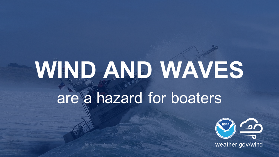 Wind and waves are a hazard for boaters.