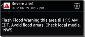 WEA message look like