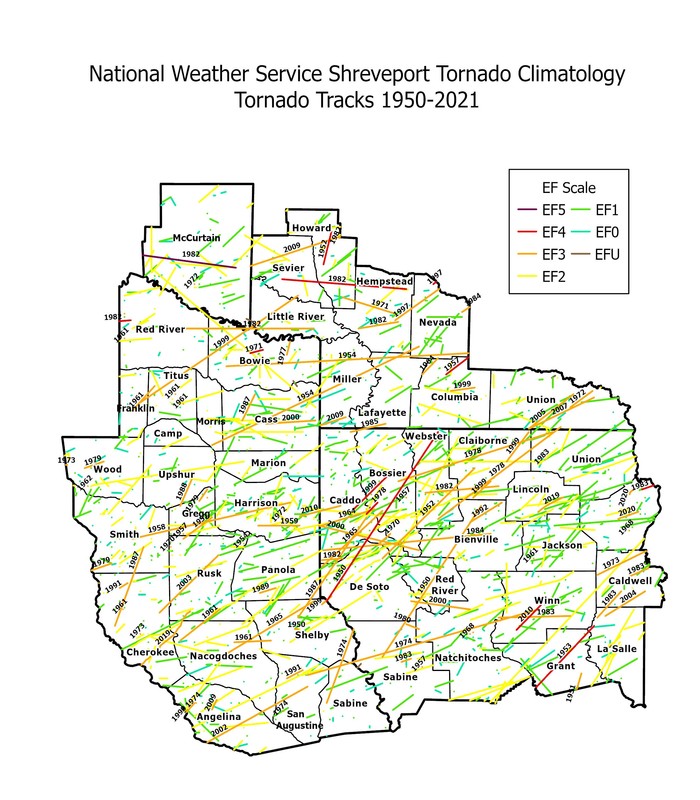 NWS office’s new interactive tornado map shows those recorded in the