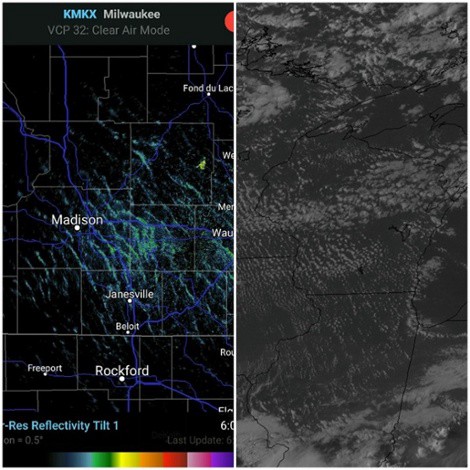 Gravity Wave Radar and Satellite Image