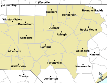 Current weather hazards map for High Point, NC and the surrounding area