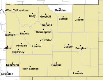 Western & Central Wyoming Hazard Map